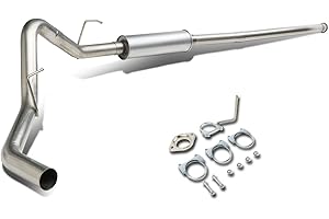 DNA MOTORING CBE-F150-15-27L Stainless Steel Cat Back Exhaust System [Compatible with 15-17 Ford F150 2.7L 3.5L]