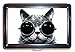 Cat Steampunk in Goggles, Great B&W Photo: Stainless Steel ID or Cigarettes Case (King Size or 100mm)