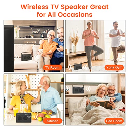 Tosima TV8000 Wireless Speaker for TV, Easy Control Portable TV