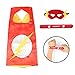 Ecparty 5 Different Superheros Cape and Mask Costumes Set Includes BONUS Matching Wristbands For Kids