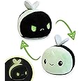 TeeTurtle - The Original Reversible Bee Plushie - Glow in the Dark - Cute Sensory Fidget Stuffed Animals That Show Your Mood - Perfect for Halloween! Small