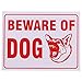 RAM-PRO Beware Of Dog Sign 9 x 12 Inch - 4 Pack