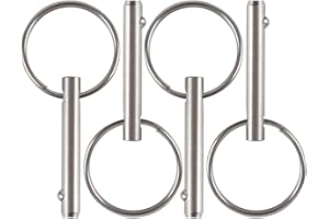 VTURBOWAY 4 Pack Small Quick Release Pin, Diameter 3/16", Usable Length 0.95", Full 316 Stainless Steel, Bimini Top Pin, Marine Hardware
