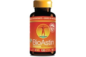 BioAstin Hawaiian Astaxanthin 4mg, 120 Softgels - US Farm Grown Microalgae - Non-GMO, Gluten-Free