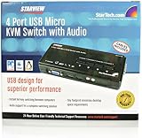 StarTech 4 Port USB VGA KVM Switch Kit w/ Cables & Audio - Desktop Computer view 7