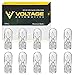 Voltage Automotive (10 Pack) 168 T10 Bulb For License Plate Light Side Marker Automotive Interior Light Dashboard Dome Light