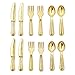 Odoria 1/12 Miniature Silverware Knife Fork Spoon 12Pcs Set Dollhouse Decoration Accessories, Gold