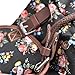 Epokris School Teen Student Black Backpack for Girl Floral Fashion Bags Book Bag Daypack Floral Backpack 163BL