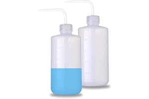 Plastic Wash Bottle, Beoncall 2Pcs 500ml Safety Squeeze Wash Bottle Watering Tools, Economy Plastic Squeeze Bottle with Narro
