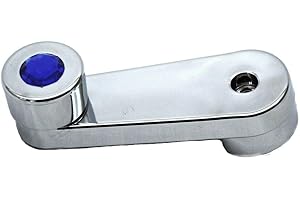 GG Grand General 56182 Chrome Plastic Window Crank w/Blue Jewel for Freightliner FLD/Classic