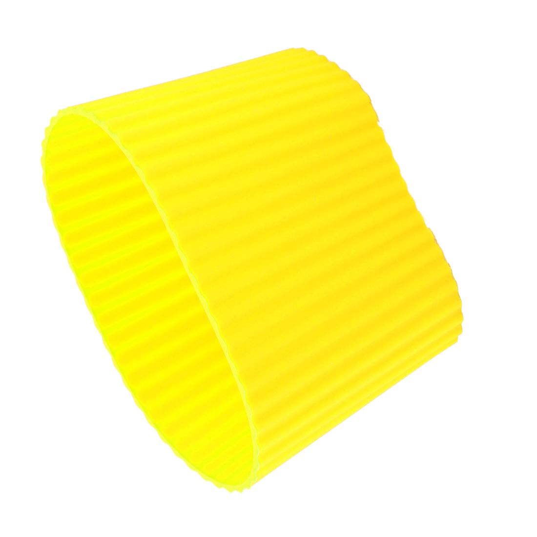 sourcingmap Silicone Nonslip Glass Bottle Mug Cup Sleeve Protector Cover Yellow