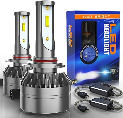 9005 LED Headlights Bulbs HB3, LuTecYa High Low Beam Fog Light Conversion Kit - 7600Lm 6500K Cool White Super Bright CREE Chips - 2 Pack