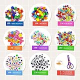 obqo 1800+ Pcs Kids Craft Box Purple Storage Box Art Set for Preschool view 3
