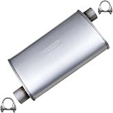 Exhaust Muffler Compatible for 2010-2017 Chevy Equinox 2.4L | Stainless Steel | Northeastern Exhaust | Free Clamps Included | Automotive Replacement Part