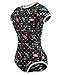 Littleforbig Adult Baby Diaper Lover Button Crotch Romper Onesie -Baby Gamer Onesie (M, Black)