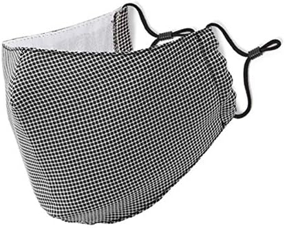 Dustproof Cotton Face Mouth Mask UV Protective Facial 2 Layers Cover Reusable Washable Black Plaid Masks for Women Men TPZA93326