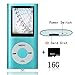 Tomameri Blue Portable MP4 Player MP3 Player Video Player with Photo Viewer , E-Book Reader , Voice Recorder with 16 GB Micro SD Card