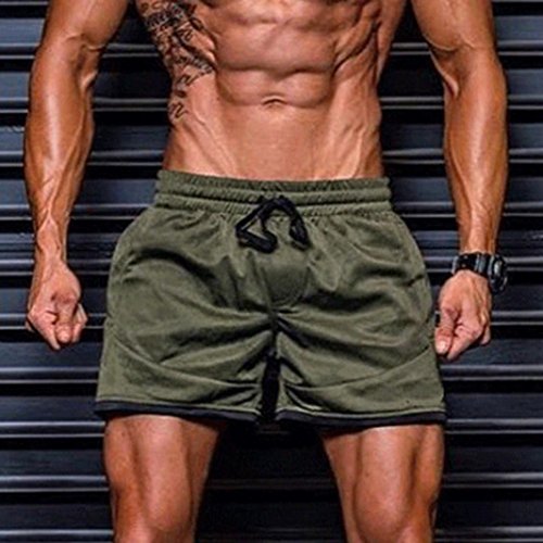 image for AMSKY ❤Men's Gym Workout Boxing Sport Fitness Jogging Elastic Stretc