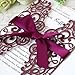 ponatia 25PCS 5.12 x 7.1 '' Laser Cut Wedding Invitations Cards with Envelopes for Wedding Bridal Shower Engagement Birthday Invite (Burgundy)