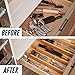 modessio Bamboo Drawer Dividers, Expandable Drawer Organizers (2.6