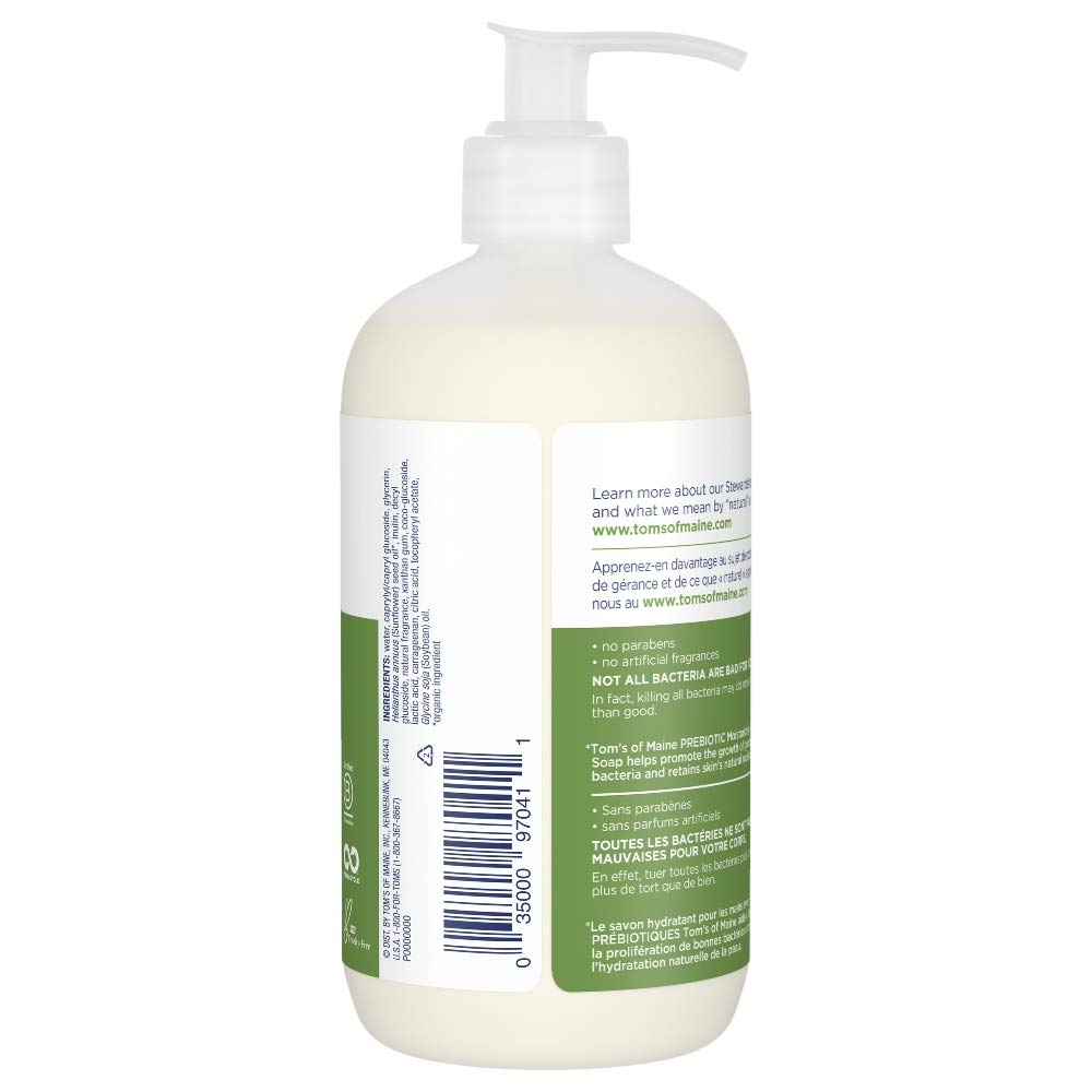 Tom's of Maine Prebiotic Moisturizing Natural Liquid Hand Soap, Fresh Apple, 12 oz. : Beauty