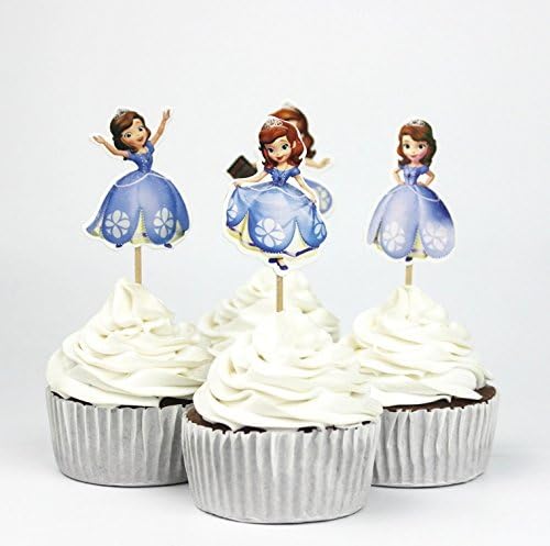 48 piece sofia the First Cupcake toppers with picks,Princess Sofia the First Cupcake picks