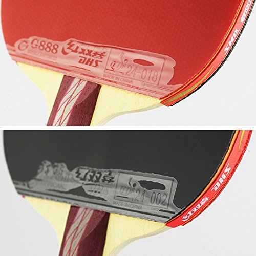 DHS 4-Star 4002 Shake Hand Premium Table Tennis Racket Ping Pong Paddle Blade Inverted Rubber - Thumbnail 5