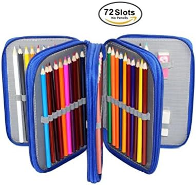 72 Inserting Super Large Capacity Multi-layer Students Pencil Case Pen Bag Pencil Holder Pouch Stationary Case Makeup Cosmetic Case Bag