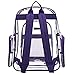 MGgear Clear Transparent PVC School Backpack/ Outdoor Backpack with Purple Trim