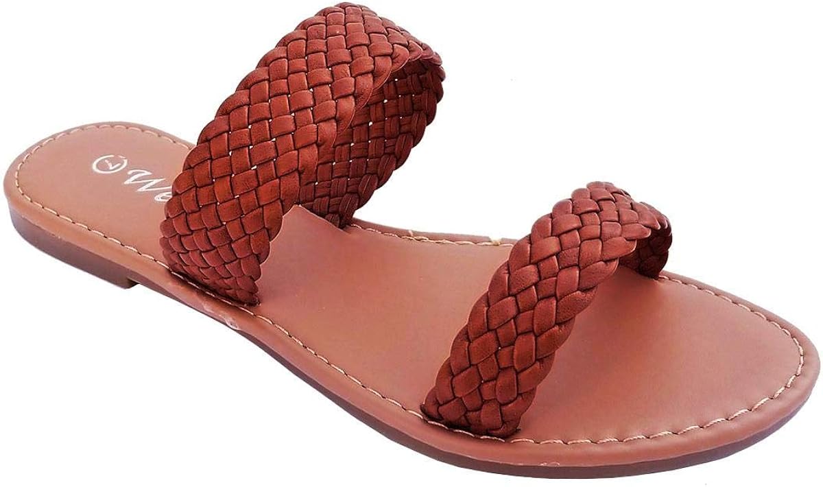 brown flip flop sandals