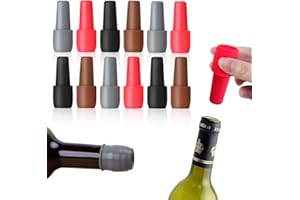 ROWPOZ Reusable Sparkling Wine Bottle Stopper, 4pcs Wine Stoppers for Wine Bottles Silicone Wine Bottle Caps, Reusable and Unbreakable Sealer Covers for Keeping Wine Champagne Fresh Home Use (4pcs)