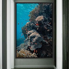 signwin Framed Canvas Wall Art Coral Beds Bedroom...