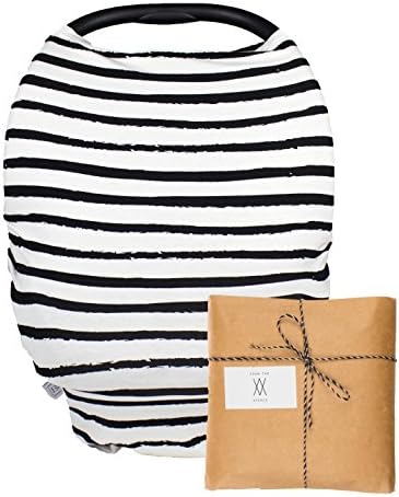 Baby Breastfeeding and Car Seat Cover – Multi-Use Infant Carrier Canopy and Nursing Cover – Great for Protection While Breast Feeding - BUY 2, GET 1 FREE (Paint Brush Pattern)