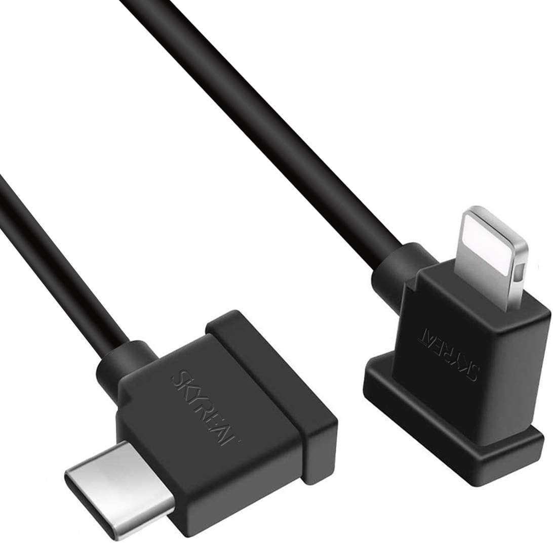SKYREAT 1.14ft / 35cm USB C to IOS Phone Cable Cord ,Right Size Angle