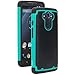 E LV Droid Turbo Case Cover - Dual Layer Hybrid Armor Defender Protective Case Cover for Motorola Moto Droid Turbo XT 1254 with 1 Stylus - Teal