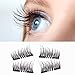 Upgrade Dual Magnetic False Eyelashes, 0.2mm Ultra Thin Fake Mink Eyelashes for Natural Look Reusable Fake Lashes (2 Pairs 8 Pcs)