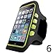 Iphone 6 and 6S Armband - Best for Running, Sports and Workout - LED Lights, Sweatproof, Touch Sensitive, Key Holder - Black