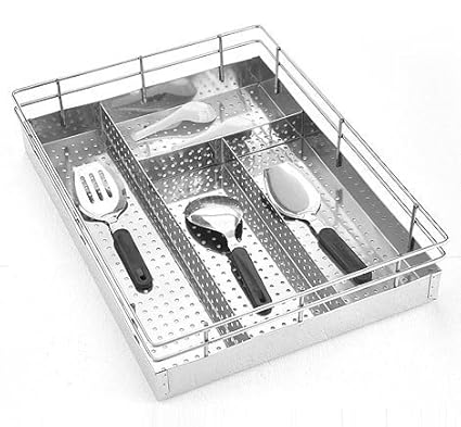Dhruv Industries Stainless Steel Modular Kitchen Cutlery Basket