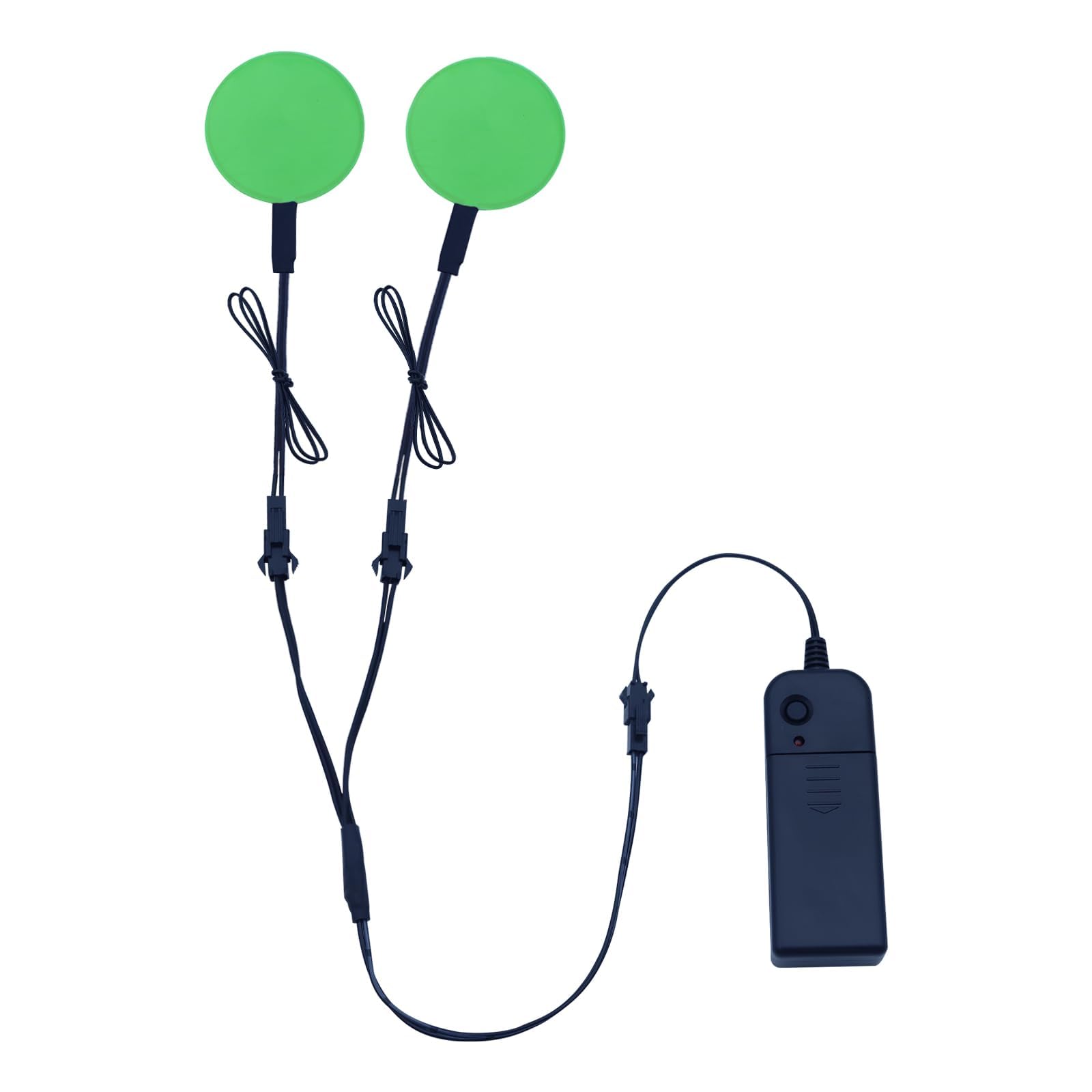 YnGia Led Eyes for Mask Skeleton Ghost Black Cat Spider Pumpkin Spooky Tree, EL Panels Light for Cosplay DIY Themed Party Decor(Green, 50mm) — image 1