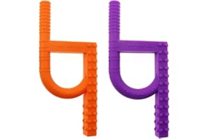 Sensory Oral Motor Chew Tool,for ADHD, Autism, SPD, Oral Motor Stimulation, Special Needs (Orange-purple)