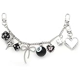 Disengor 8 Ball Dice Bow Bag Chain Charm Extender - Purse Charms for Handbags - Y2K Keychain Wallet Pants Chain for Women