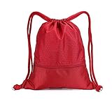 Esvan proof Gymbag Large Drawstring Backpack Gymsack Sackpack For Sport Traveling Basketball Yoga Running 9 Colors & 2 Sizes