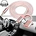 UNOOE 43RFVCVGH iPhone 7 Car Aux Cord, Lightning to 3.5mm Aux Audio Cable 3ft Male to Male Auxiliary Cable with Extender Charger Adapter Cord for Car, Home Stereo Hi-Fi Speaker, Rose Gold