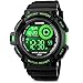 Kids Boys Mens Digital Watch, Sport Electronic Waterproof Cool Green Military Army Design 50M Water Resistant Stopwatch 7 Color Back lights Alarm Calendar Month Date Weekday