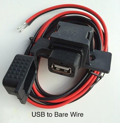 USB Weatherproof Charger Socket 2.1 Amp to Bare Wire