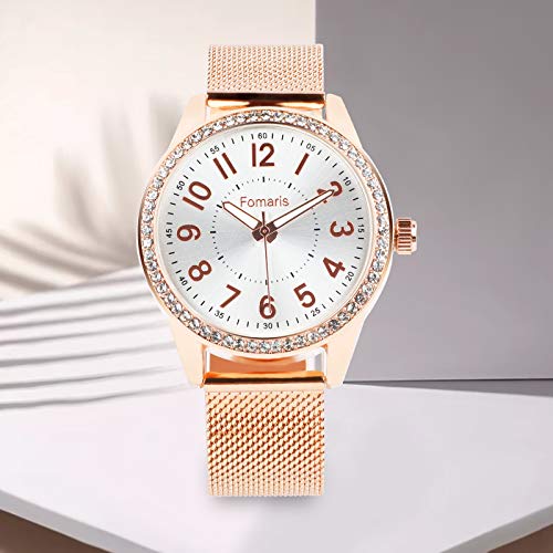 Homanduhr Women's Watches Ladies Quartz Wrist Watch with Luxury Pave Floating Crystal Diamonds for Women Girls