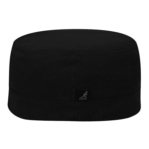 Kangol Cotton Twill Army Cap, Unisex Military-Style Hat, Black