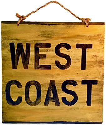 West Coast Wood Sign - Gold