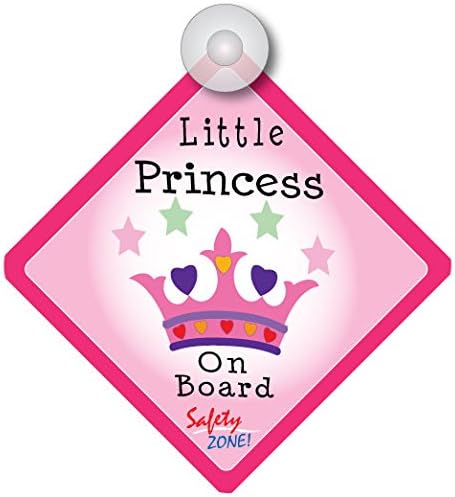 Little Princess on Board Safety Sign Car, 6 3/8" X 6 3/8"