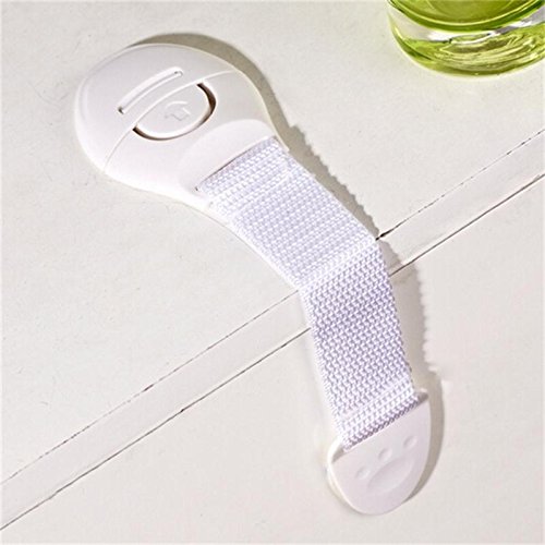 Compia 10Pcs Baby Adhesive Safety Lock For Cabinet Door Drawers Refrigerator